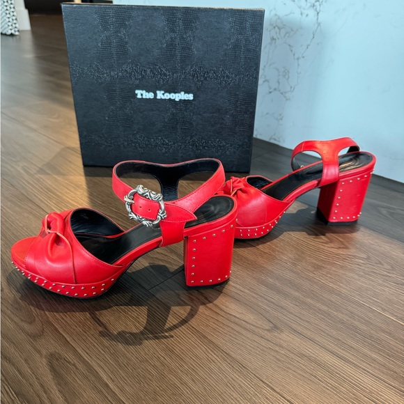 The Kooples red knot studded block heels 39 US8.5 boxed with dust bag RRP380! - Picture 6 of 10